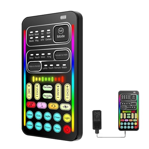Sprachwechsler – Minii-Sprachwechsler-Mikrofon, tragbarer Soundeffekt-Modifizierer | 8-Sound-Voice-Disguiser-Gerät, kompaktes Voice-Changer-Gerät für Spiele, Karaoke, Streaming und Unterhaltung von Generisch
