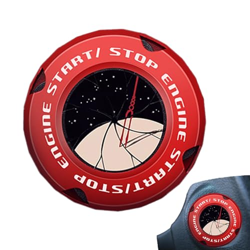 Startabdeckung, Motorstartabdeckung - Push Start -Taste -Zubehör | Dekorative Rotationsdekorationen Abziehbilder für das Armaturenbrett Rad Stoßfänger Joystick Rocker Stopp von Generisch