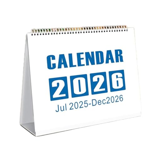 Stehtischkalender 2025 – Tischkalender von Juli 2025 bis Dezember 2026, Monatsplaner aus Papier, Heimdekorationen für Büro, Schule, Klassenzimmer von Generisch