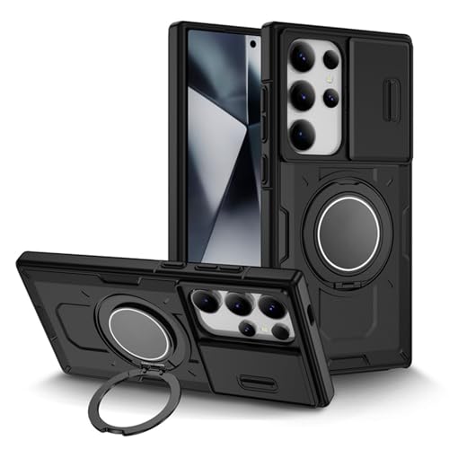 Stoßfeste Hülle Für Samsung Galaxy S25/S25 Plus/S25 Ultra, Mit Ringhalterung, Schutzhülle Für Verschiebbare Linse Und Magnetischer Fahrzeugabsaugung,S25,Black Stoßfeste Hülle Für Samsung Galaxy S25/S25 Plus/S25 Ultra, Mit Ringhalterung, Schutzhülle Für Verschiebbare Linse Und Magnetischer Fahrzeugabsaugung,S25,Black von Generisch