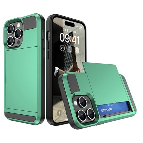 Stoßfeste Hülle für iPhone 16/16 plus/16 pro/16 pro max, Hülle mit Schiebekartenschlitz, Wärmeableitung der inneren Schale mit Wabenstruktur von Generisch