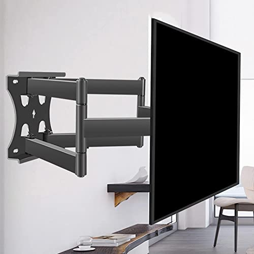Strapazierfähige vollbewegliche TV-Wandhalterung, unterstützt bis zu 75 kg, 600 x 400 mm, VESA 3,0 mm dicker Stahl, universelle Passform für Fernseher bis 190,5 cm (75 Zoll), einfache Installation von Generisch