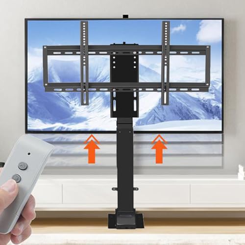 TV-Bodenständer, Teleskop-elektrischer TV-Heber mit 360° Drehung, motorisierte TV-Halterung, Tragfähigkeit 60 kg TV-Bodenständer, Teleskop-elektrischer TV-Heber mit 360° Drehung, motorisierte TV-Halterung, Tragfähigkeit 60 kg von Generisch