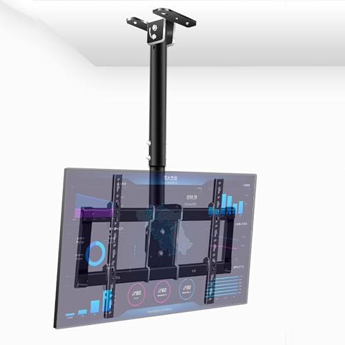 TV-Deckenhalterung, verstellbar, neigbar, einfache Passform für 94-214 cm (37-85 Zoll) Fernseher, unterstützt bis zu 80 kg, max. VESA 600 x 400 mm, ideal für die Installation zu Hause und im Büro von Generisch
