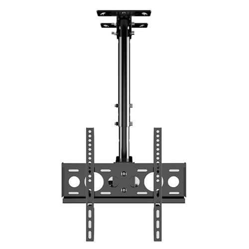 TV-Deckenhalterung, verstellbar, neigbar, schwenkbar, für 66–152 cm (26–60 Zoll) große Fernseher, 45 kg Tragkraft, max. VESA 400 x 400 mm von Generisch