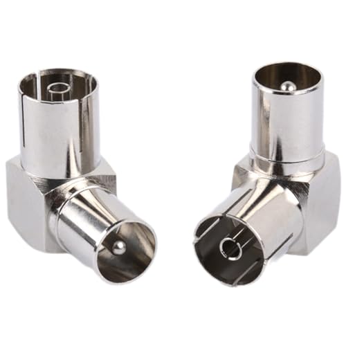 TV PAL Stecker auf Buchse, Adapter, TV-Antennen-Koaxialadapter, rechtwinkliger RF-Koaxial-Stecker, 90-Grad-Kabelverbinder, Antennen-Splitter für wandmontierte Fernseher, Satelliten- und Antennenkabel TV PAL Stecker auf Buchse, Adapter, TV-Antennen-Koaxialadapter, rechtwinkliger RF-Koaxial-Stecker, 90-Grad-Kabelverbinder, Antennen-Splitter für wandmontierte Fernseher, Satelliten- und Antennenkabel von Generisch