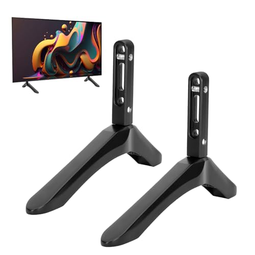 TV-Ständer-Tischplatte, TV-Ständer-Basis, TV-Halterung aus Metall, 2-teiliger TV-Ständer,bohrfreier TV-Sockel, TV-Füße, TV-Sockelständer, Desktop-Ständer für Fernseher von Generisch