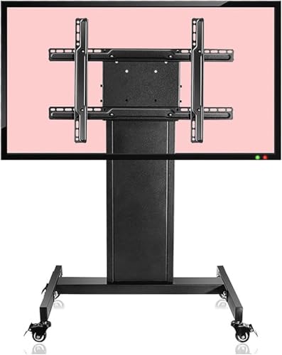 TV-Ständer mit Rädern, flaches Design für verbesserte Stabilität und Mobilität, ideal für Wohnzimmer und Büros von Generisch