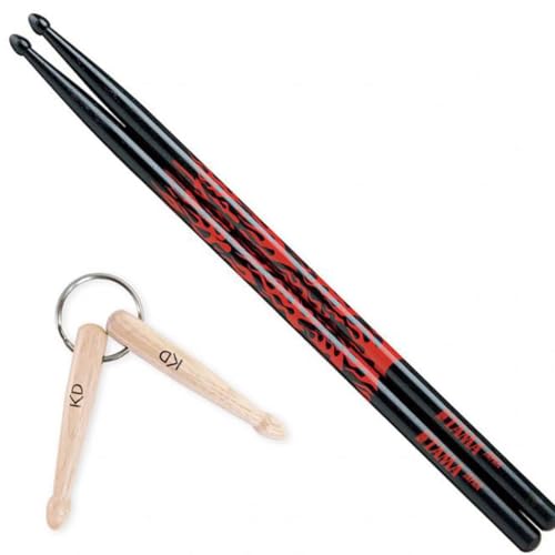 Tama 7A-F-BR Red Rhythmic Fire Drumsticks + keepdrum Schlüsselanhänger Tama 7A-F-BR Red Rhythmic Fire Drumsticks + keepdrum Schlüsselanhänger von Generisch