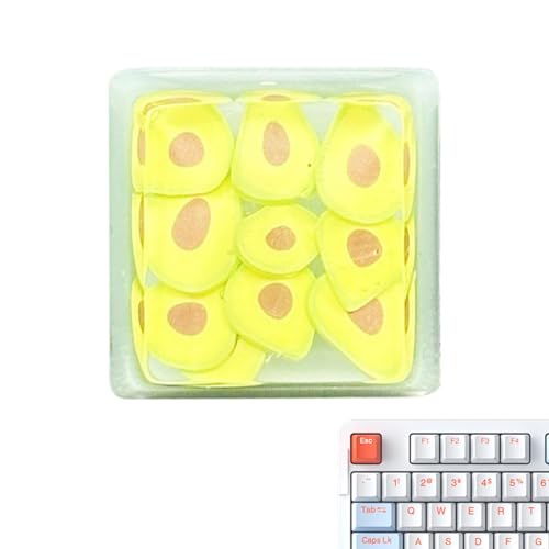 Tastatur-Tastenkappen-Set, Crystal Jelly-Tastenkappen | DIY Obst-Schlüsselkappen,DIY Obst-Tastenkappen, Obst-Design, kreative Tastenkappen verbessern Ihr Tipperlebnis mit einem Hauch von Süße von Generisch