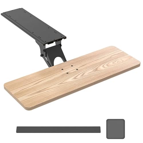 Tastaturablage mit Handballenauflage und Mauspad, ergonomisches 360°-Drehgelenk, neigbar, für Schreibtisch und Gaming, große Tastaturschublade unter dem Schreibtisch Tastaturablage mit Handballenauflage und Mauspad, ergonomisches 360°-Drehgelenk, neigbar, für Schreibtisch und Gaming, große Tastaturschublade unter dem Schreibtisch von Generisch