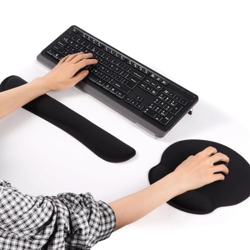 Tastaturerhöhung Handgelenkauflage-Set, 3-teiliges Acryl-Erhöhter Tastaturständer mit Mauspad, Handgelenkstütze, rutschfestes, ergonomisches Design für komfortables Tippen Tastaturerhöhung Handgelenkauflage-Set, 3-teiliges Acryl-Erhöhter Tastaturständer mit Mauspad, Handgelenkstütze, rutschfestes, ergonomisches Design für komfortables Tippen von Generisch