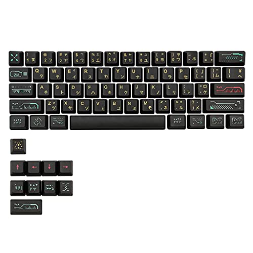 Tastenkappen passend für RK61 Gans Alt61 GH60 Iquix Mechanische Tastaturen 71 für Tastensatz OEM-Profil PBT-Taste OEM-Profil von Generisch