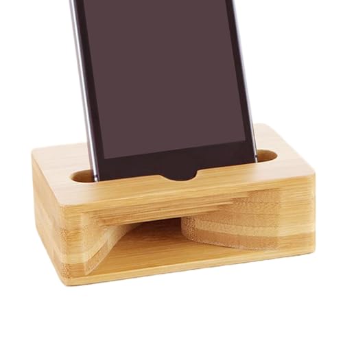 Telefonhalter Verstärker | Tragbarer Holzlautsprecher | Holz Handy Lautsprecher Halter, Arbeit Telefonhalter für Damen Herren von Generisch