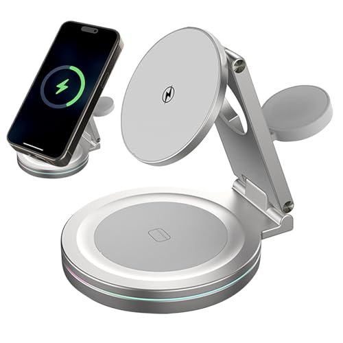 Telefonladestation, Ladestation - Tragbares Ladegerät - Schnellladungsmagnetischer 360 -Grad -rotierender Telefonhalter für Reisen und Zuhause Telefonladestation, Ladestation - Tragbares Ladegerät - Schnellladungsmagnetischer 360 -Grad -rotierender Telefonhalter für Reisen und Zuhause von Generisch