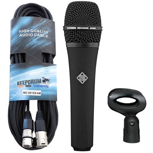 Telefunken M80 Black dynamisches Mikrofon + keepdrum XLR-Kabel Telefunken M80 Black dynamisches Mikrofon + keepdrum XLR-Kabel von Generisch