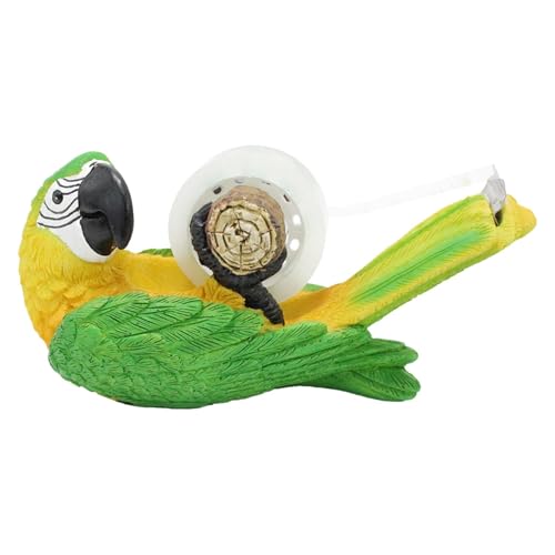 Tier-Klebebandabroller, Papageien-Klebebandabroller Desktop-Klebebandschneider mit kleinem Kleberollenhalter Tierischer Klebebandabroller mit 1 Rolle Klebeband, süßer Desktop-Vogel-Klebebandrollen von Generisch
