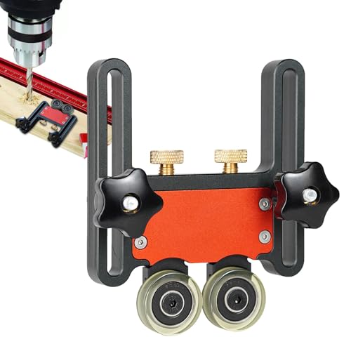 Tischkreissäge-Vorratrolle, Tischsägen-Druckblock-Lagerrolle - Feeding Roller Board Jig Guide,Hilfswerkzeug, Federbrett aus Aluminiumlegierung, Führungsrolle, Doppelrad-Tischkreissägenvorrichtung von Generisch