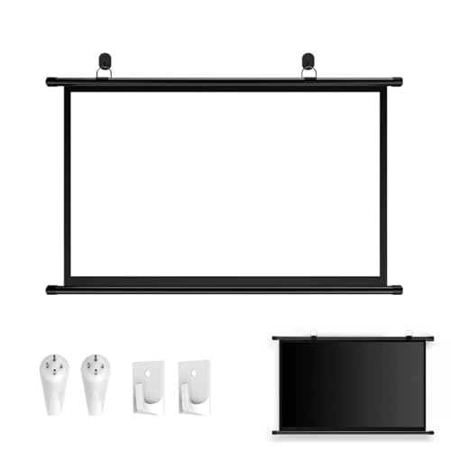 Tragbare Projektor-Leinwand, manuelles Herunterziehen, für Heimkino, Indoor-Outdoor-Filme im Seitenverhältnis 4:3 und 16:9, unterstützt 4K HD-Qualität Tragbare Projektor-Leinwand, manuelles Herunterziehen, für Heimkino, Indoor-Outdoor-Filme im Seitenverhältnis 4:3 und 16:9, unterstützt 4K HD-Qualität von Generisch