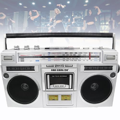 Tragbare Retro-Boombox mit CD-Player, unterstützt SD/USB, AM/FM-Radio, Kassettenrekorder für Reisen und Familienfeiern von Generisch