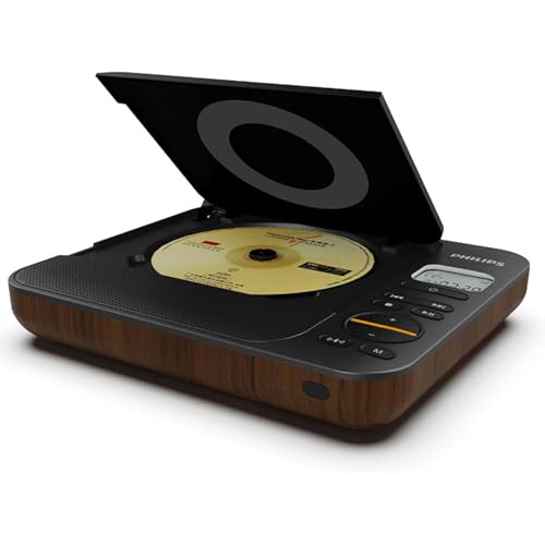 Tragbarer Bluetooth CD-Player mit eingebauten Lautsprechern, LED-Anzeige, wiederaufladbarer Akku, unterstützt CD/Bluetooth/USB/AUX für Zuhause, Auto, Outdoor Tragbarer Bluetooth CD-Player mit eingebauten Lautsprechern, LED-Anzeige, wiederaufladbarer Akku, unterstützt CD/Bluetooth/USB/AUX für Zuhause, Auto, Outdoor von Generisch