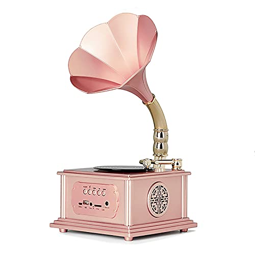 Tragbarer Bluetooth-Plattenspieler mit eingebauten Lautsprechern, Retro-Vinyl-Schallplattenspieler für Zuhause und Reisen, 3-Gang-Gang-Gang-Gurtantrieb-Phonograph Tragbarer Bluetooth-Plattenspieler mit eingebauten Lautsprechern, Retro-Vinyl-Schallplattenspieler für Zuhause und Reisen, 3-Gang-Gang-Gang-Gurtantrieb-Phonograph von Generisch