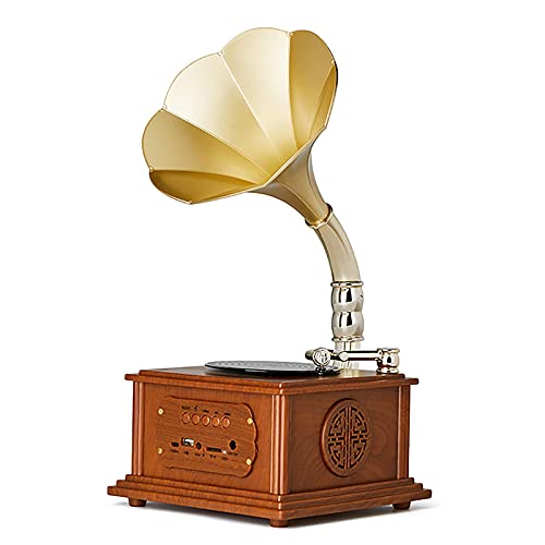 Tragbarer Bluetooth-Plattenspieler mit eingebauten Lautsprechern, Retro-Vinyl-Schallplattenspieler für Zuhause und Reisen, 3-Gang-Gang-Gang-Gurtantrieb-Phonograph Tragbarer Bluetooth-Plattenspieler mit eingebauten Lautsprechern, Retro-Vinyl-Schallplattenspieler für Zuhause und Reisen, 3-Gang-Gang-Gang-Gurtantrieb-Phonograph von Generisch