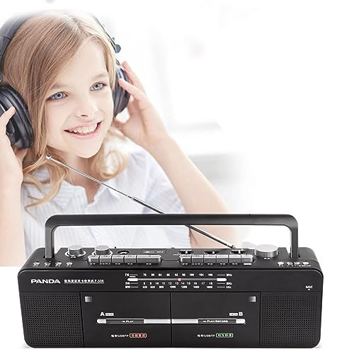 Tragbarer Kassettenspieler Recorder Boombox mit AM/FM-Radio, Doppelband-Player, MP3/U-Disk/TF-Kartenwiedergabe, Ein-Klick-Aufnahme/Transkription von Generisch