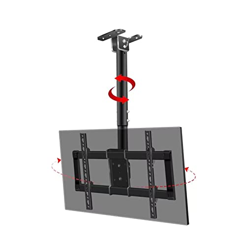 Tragbarer Universal-TV-Ständer mit feststellbaren Rädern, verstellbarer Trolley für 81,3–177,8 cm (32-70 Zoll) große Fernseher, mit doppelter Ablage, mobiler TV-Wagen, robust und praktisch (125 cm von Generisch