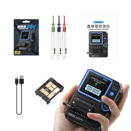 Transistor -Testermesser - Elektronischer Komponentendetektor für Dioden, Kondensatoren Induktoren | MOSFET SCR Automatic Identification Tool mit LCD -Bildschirm, Schaltetestgeräte für Techniker Transistor -Testermesser - Elektronischer Komponentendetektor für Dioden, Kondensatoren Induktoren | MOSFET SCR Automatic Identification Tool mit LCD -Bildschirm, Schaltetestgeräte für Techniker von Generisch