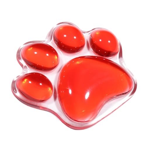 Transparente Handgelenkauflage, Katzenpfotenform, zur Linderung von Beschwerden bei Mäusen, Handgelenkstütze, Silikon, weiche Handgelenkauflage, ergonomische Handgelenkstütze, Handbeschwerden von Generisch