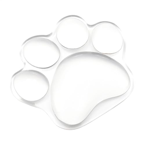 Transparente Handgelenkauflage für Mäuse, 12 x 10,2 x 2,2 cm, Katzenpfotenform, weiche Handgelenkauflage, transparente Handgelenkauflage, ergonomische Handgelenkauflage von Generisch