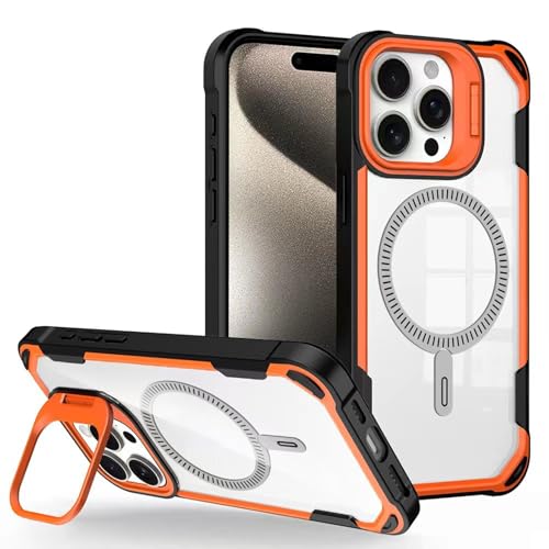 Transparente Hülle für iPhone 16/16 plus/16 pro/16 pro max, klare magnetische Linse, Ständerhülle, kabelloses Laden, stoßfeste Hülle Transparente Hülle für iPhone 16/16 plus/16 pro/16 pro max, klare magnetische Linse, Ständerhülle, kabelloses Laden, stoßfeste Hülle von Generisch
