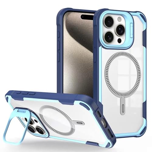 Transparente Hülle für iPhone 16/16 plus/16 pro/16 pro max, klare magnetische Linse, Ständerhülle, kabelloses Laden, stoßfeste Hülle Transparente Hülle für iPhone 16/16 plus/16 pro/16 pro max, klare magnetische Linse, Ständerhülle, kabelloses Laden, stoßfeste Hülle von Generisch