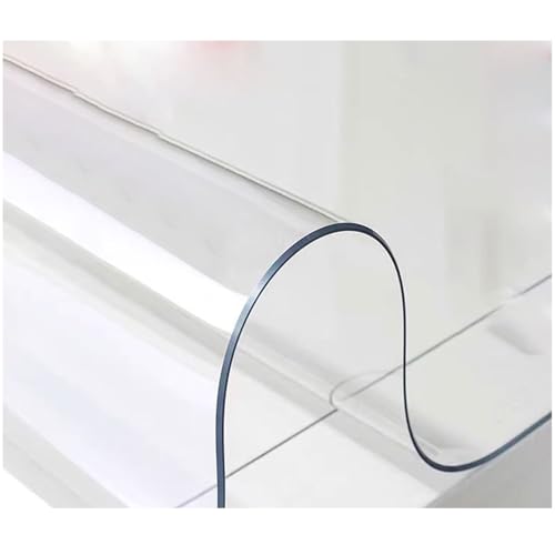 Transparente rechteckige Tischabdeckung, wasserdicht, transparent, PVC-Schreibtischmatte, dicker Kunststoff, Tischunterlage für Büro und Computer, 100 x 200 cm, 1 mm Dicke Transparente rechteckige Tischabdeckung, wasserdicht, transparent, PVC-Schreibtischmatte, dicker Kunststoff, Tischunterlage für Büro und Computer, 100 x 200 cm, 1 mm Dicke von Generisch