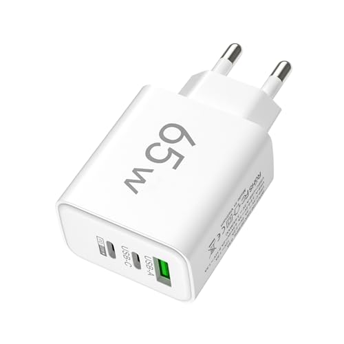 Triple Port -Ladegerät | 65 W -Telefonladegerät, Kompakter -Wandstecker Für Die Meisten Smartphones Und Tablets, 1 +2 P -Anschlüsse Energie Ist Gleichmäßig Zwischen 3 Geräten Für Schnelles Und Bequeme Triple Port -Ladegerät | 65 W -Telefonladegerät, Kompakter -Wandstecker Für Die Meisten Smartphones Und Tablets, 1 +2 P -Anschlüsse Energie Ist Gleichmäßig Zwischen 3 Geräten Für Schnelles Und Bequeme von Generisch