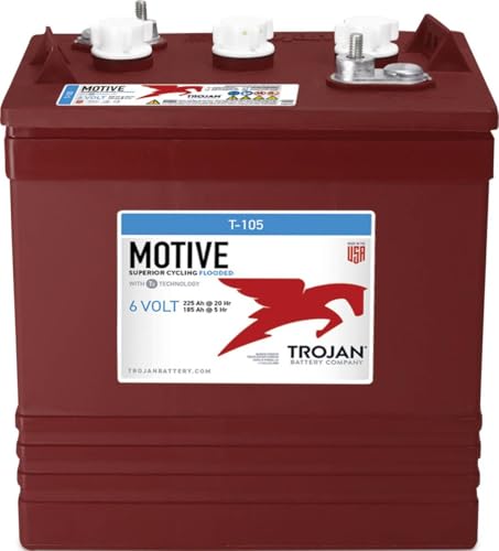 Trojan T105 6V/225Ah ELPT Blockbatterie Erstausrüsterqualität Deep Cycle Hebebühne, Maschinen von Generisch