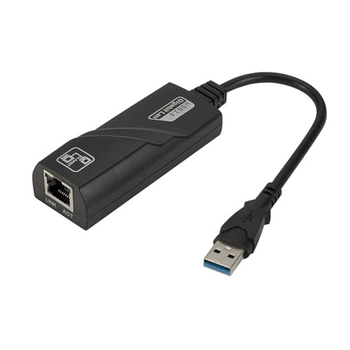 USB 1000 Gigabit Network Card - USB -Ethernet -Brücke, stabiler Lan Dongle | Ultra Fast LAN -Adapter, zuverlässige Verdrahtungsnetzwerk -Laptop -Desktop -Verbindung, langlebiger Konverter für die Verw von Generisch