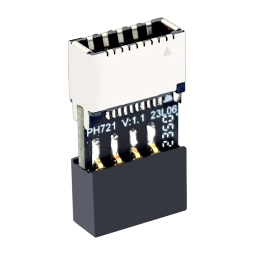 USB 2.0 Adapter, Header-USB-Verlängerung - Gehäuse 2.0 auf 9 Pin, Verlängerungsadapter Buchse Typ C, Hochgeschwindigkeitskonverter männlich von Generisch