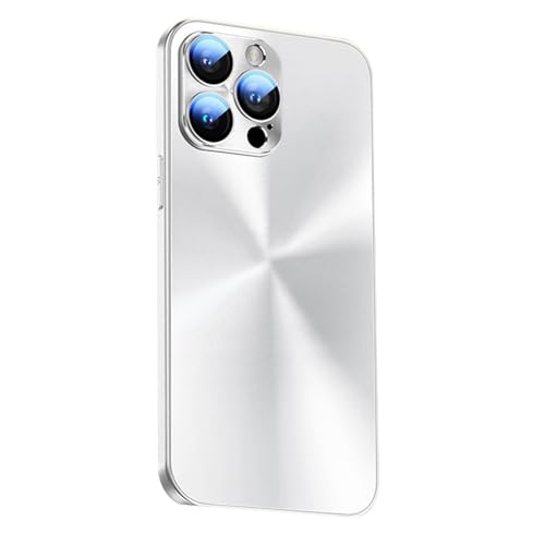 Ultradünne Hülle Für iPhone 16/16 Pro/16 Plus/16 Pro Max, Vollständiger Kameraschutz, Galvanisierte, Modische Stoßschutzhülle,16plus,Silver von Generisch