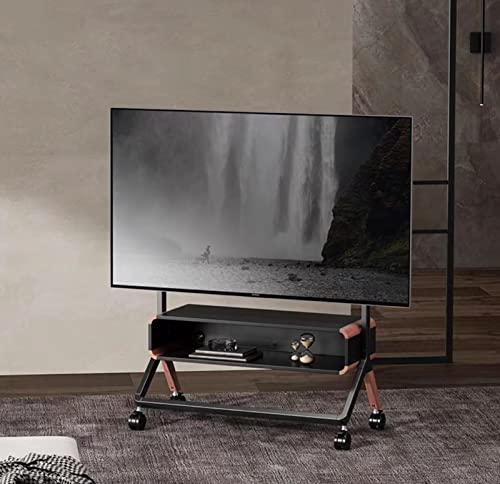 Universal 49-75 Zoll Schwenkbarer TV-Ständer mit Rädern All-in-One Boden-Monitorhalterung für Ecken & Schlafzimmer Höhenverstellbar Stilvolles schwarzes Design Universal 49-75 Zoll Schwenkbarer TV-Ständer mit Rädern All-in-One Boden-Monitorhalterung für Ecken & Schlafzimmer Höhenverstellbar Stilvolles schwarzes Design von Generisch