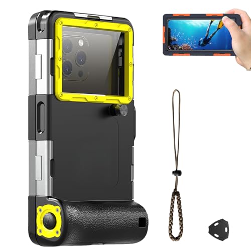 Universal Waterproof case for iPhone Samsung Galaxy, Underwater Phone Cases for Snorkeling,Beach Vacation Essentials (Yellow) von Generisch