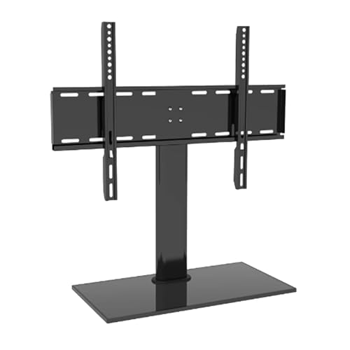 Universeller TV-Ständer mit verstellbarer Höhe und Sockel aus gehärtetem Glas, stabile Unterstützung für 66 cm bis 203,2 cm (26 Zoll) bis 203,2 cm (26 Zoll) bis 203,2 cm (26 Zoll) bis 2 von Generisch