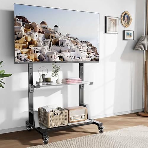 Universeller mobiler TV-Ständer mit Rollen und Ablage, robuster Rollbodenständer für einfaches Verschieben und platzsparend Universeller mobiler TV-Ständer mit Rollen und Ablage, robuster Rollbodenständer für einfaches Verschieben und platzsparend von Generisch
