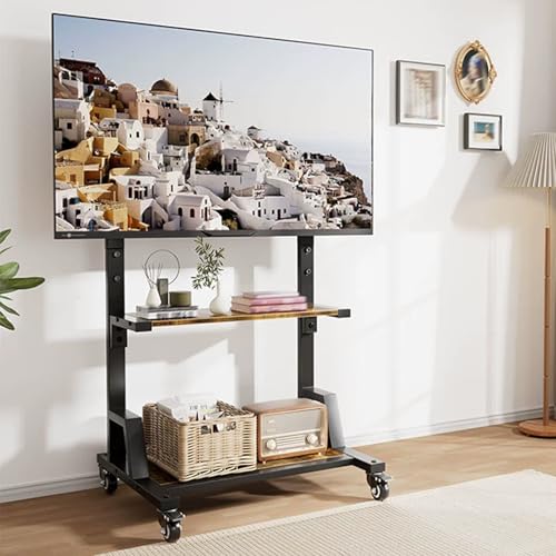 Universeller mobiler TV-Ständer mit Rollen und Ablage, robuster Rollbodenständer für einfaches Verschieben und platzsparend Universeller mobiler TV-Ständer mit Rollen und Ablage, robuster Rollbodenständer für einfaches Verschieben und platzsparend von Generisch