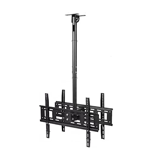 Universeller rollbarer TV-Ständer mit AV-Regal, höhenverstellbar, mobiler Wagen für 124-190 cm (49-75 Zoll), hält bis zu 50 kg, universeller freistehender TV-Ständer auf Rädern, max. VESA-kompatibel von Generisch