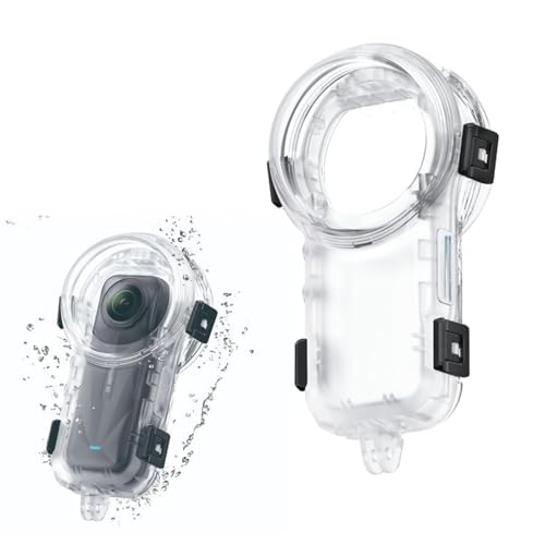 Unsichtbares Tauchgehäuse für Insta360 X5, 50 m Tiefe, wasserdichte Tauchhülle, schützende Unterwasserschale, 360°-Klarsicht, wasserdichtes Gehäuse mit Anti-Beschlag-Blatt und Halterung (1 Stück) Unsichtbares Tauchgehäuse für Insta360 X5, 50 m Tiefe, wasserdichte Tauchhülle, schützende Unterwasserschale, 360°-Klarsicht, wasserdichtes Gehäuse mit Anti-Beschlag-Blatt und Halterung (1 Stück) von Generisch
