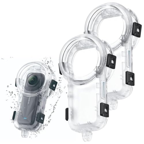 Unsichtbares Tauchgehäuse für Insta360 X5, 50 m Tiefe, wasserdichte Tauchhülle, schützende Unterwasserschale, 360°-Klarsicht, wasserdichtes Gehäuse mit Anti-Beschlag-Blatt und Halterung (2 Stück) Unsichtbares Tauchgehäuse für Insta360 X5, 50 m Tiefe, wasserdichte Tauchhülle, schützende Unterwasserschale, 360°-Klarsicht, wasserdichtes Gehäuse mit Anti-Beschlag-Blatt und Halterung (2 Stück) von Generisch