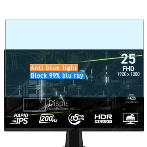 Vaxson 2 Stück Anti Blaulicht Schutzfolie, kompatibel mit MSI MAG 255F E20 24.5" Monitor, Display Bluelight folie folien （ nicht Panzer Schutz Glas folie SchutzGlas nicht PanzerGlas ） von Generisch