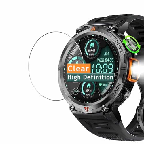 Vaxson 3 Stück Schutzfolie kompatibel mit JELLOO KE3 1.45" smart watch smartwatch, Display folie folien Displayschutzfolie （ nicht Panzer Schutz Glas folie SchutzGlas nicht PanzerGlas ） von Generisch